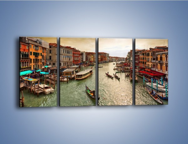 Obraz na płótnie – Wenecka architektura w Canal Grande – czteroczęściowy AM810W1