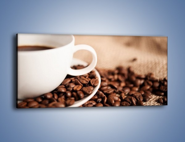 Obraz na płótnie – Kawa z bliska – jednoczęściowy panoramiczny JN431