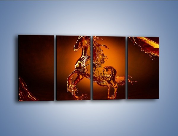 Obraz na płótnie – Wodny koń w mocnym świetle – czteroczęściowy GR228W1