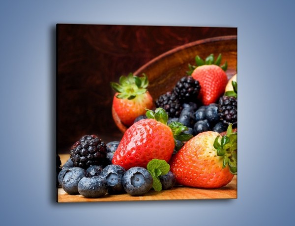 Obraz na płótnie – Misa pełna owocowego zdrowia – jednoczęściowy kwadratowy JN110