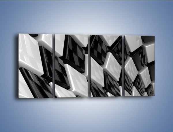 Obraz na płótnie – Czarne czy białe – czteroczęściowy GR425W1