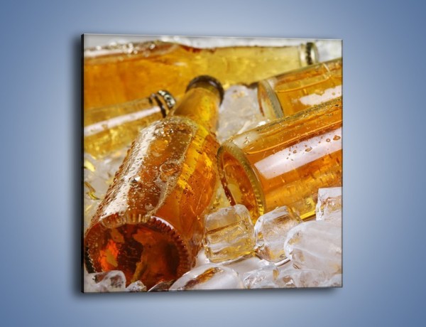 Obraz na płótnie – Złote procenty w butelce – jednoczęściowy kwadratowy JN117