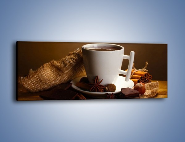Obraz na płótnie – Gorąca czekolada z dodatkami – jednoczęściowy panoramiczny JN452