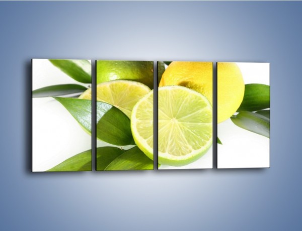 Obraz na płótnie – Mix cytrynowo-limonkowy – czteroczęściowy JN058W1