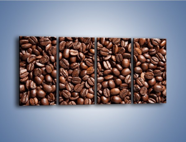 Obraz na płótnie – Ziarna świeżej kawy – czteroczęściowy JN061W1