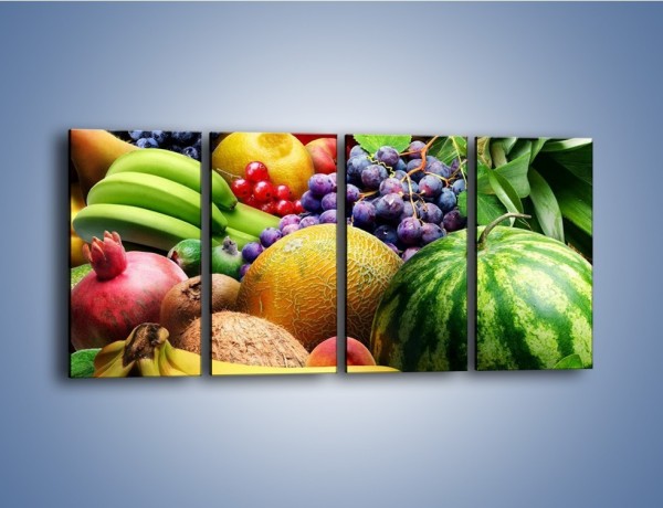 Obraz na płótnie – Stół pełen dojrzałych owoców – czteroczęściowy JN072W1