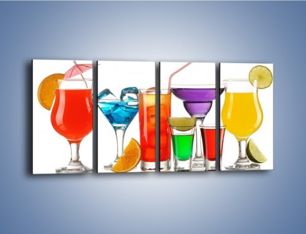 Obraz na płótnie – Wakacyjne party z alkoholem – czteroczęściowy JN092W1
