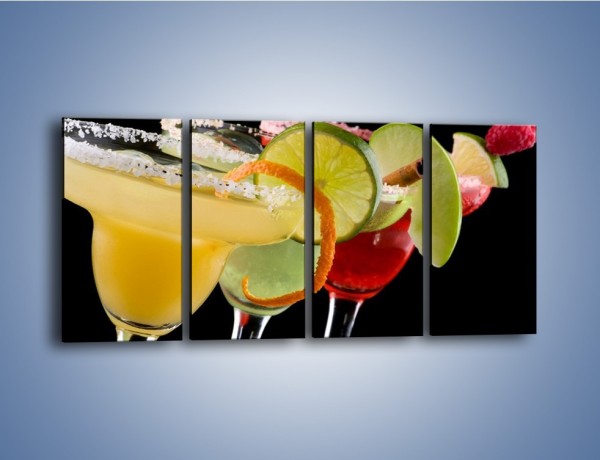 Obraz na płótnie – Drinki z dodatkiem owoców – czteroczęściowy JN101W1