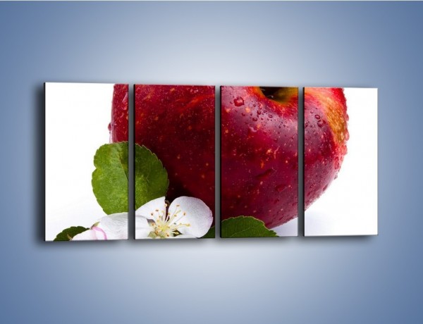Obraz na płótnie – Polskie zdrowe jabłko – czteroczęściowy JN102W1