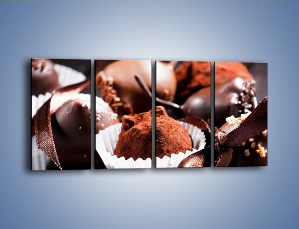 Obraz na płótnie – Wyroby z czekolady – czteroczęściowy JN123W1