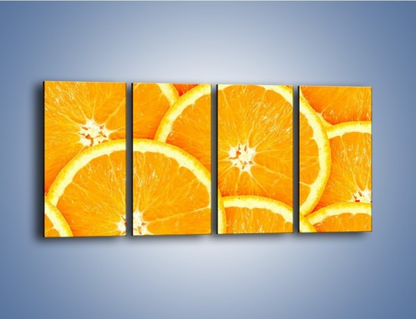 Obraz na płótnie – Pomarańczowy zawrót głowy – czteroczęściowy JN154W1