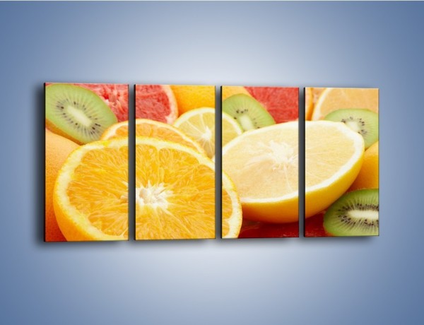 Obraz na płótnie – Kwaśny kęs witamin owocowych – czteroczęściowy JN157W1