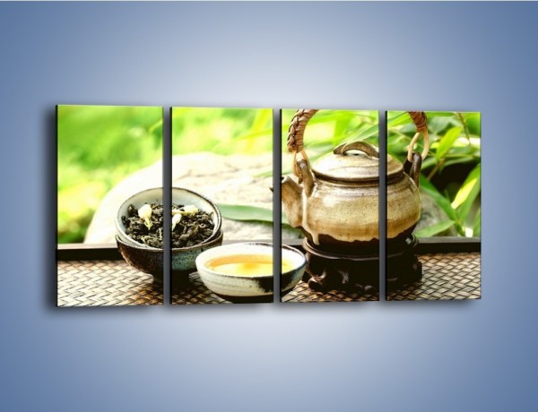 Obraz na płótnie – Herbata na świeżym powietrzu – czteroczęściowy JN249W1