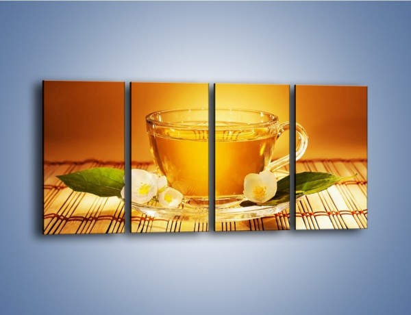 Obraz na płótnie – Delikatny smak herbaty – czteroczęściowy JN261W1