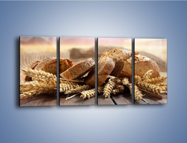 Obraz na płótnie – Świeży pszenny chleb – czteroczęściowy JN287W1