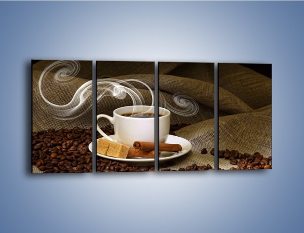 Obraz na płótnie – Zapach kawy niesiony wiatrem – czteroczęściowy JN365W1