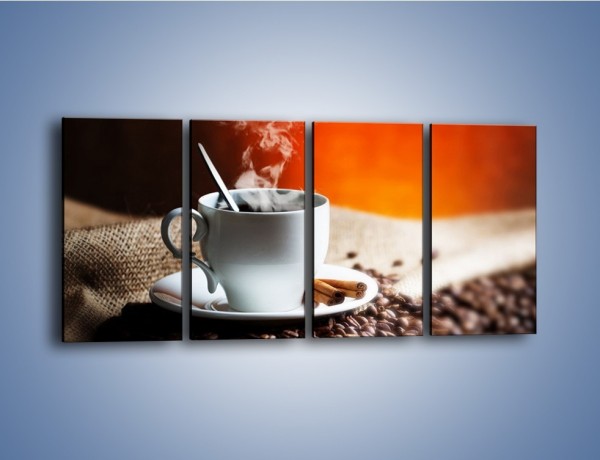 Obraz na płótnie – Aromatyczny zapach kawy – czteroczęściowy JN374W1