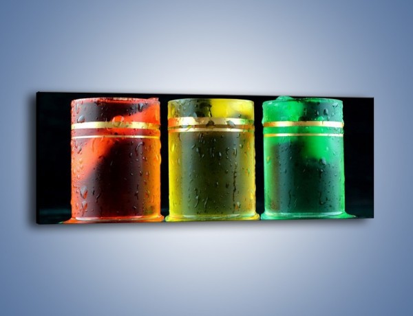 Obraz na płótnie – Drinki w wybranych kolorach – jednoczęściowy panoramiczny JN465