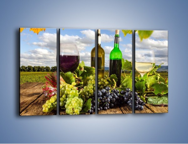 Obraz na płótnie – Wino w jesiennych klimatach – czteroczęściowy JN415W1