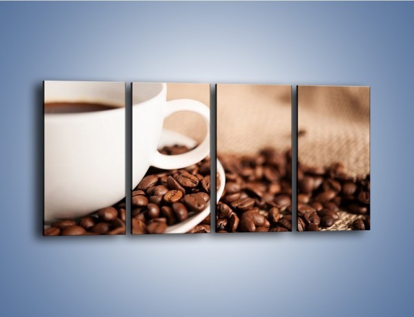 Obraz na płótnie – Kawa z bliska – czteroczęściowy JN431W1