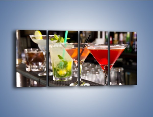 Obraz na płótnie – Drinki na barze – czteroczęściowy JN432W1
