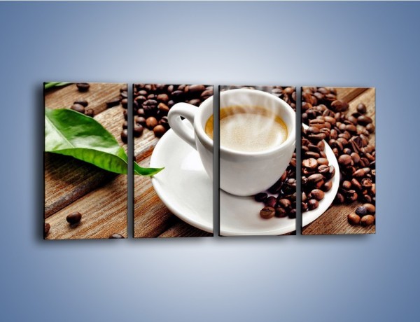 Obraz na płótnie – Letni błysk w filiżance kawy – czteroczęściowy JN470W1
