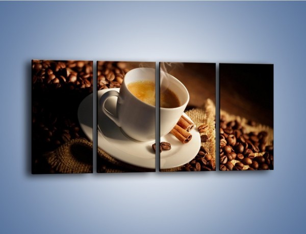 Obraz na płótnie – Historia dwóch ziarenek kawy – czteroczęściowy JN479W1
