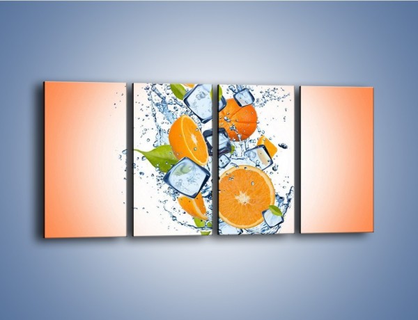 Obraz na płótnie – Pomarańczowe trio w powietrzu – czteroczęściowy JN499W1
