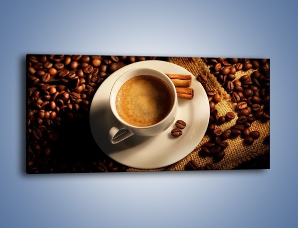 Obraz na płótnie – Tajemnicza historia z odrobiną kawy – jednoczęściowy panoramiczny JN475