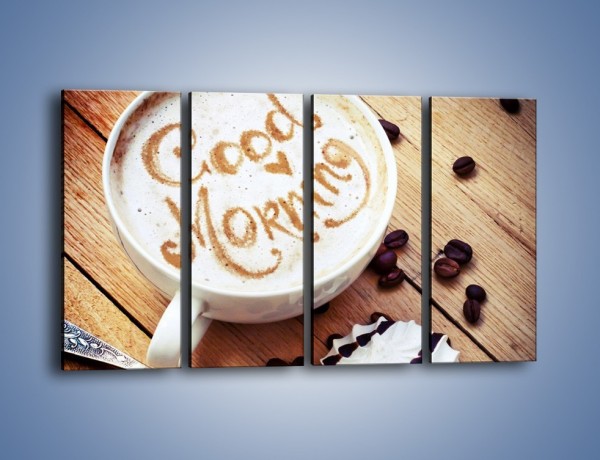 Obraz na płótnie – Kawa z bezą – czteroczęściowy JN605W1