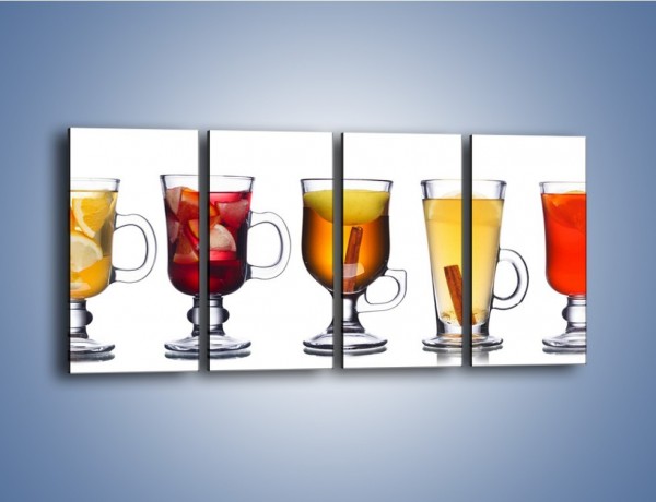 Obraz na płótnie – Kombinacje owocowych napoi – czteroczęściowy JN634W1