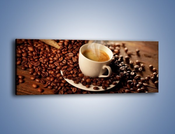 Obraz na płótnie – Zatopione ziarna kawy – jednoczęściowy panoramiczny JN477