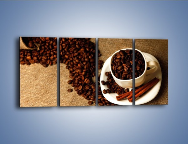 Obraz na płótnie – Kierunek w stronę kawy – czteroczęściowy JN643W1