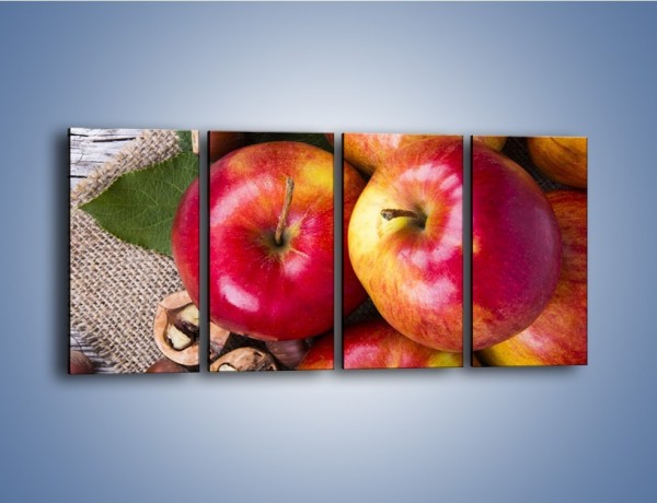 Obraz na płótnie – Jabłka z orzechami – czteroczęściowy JN669W1