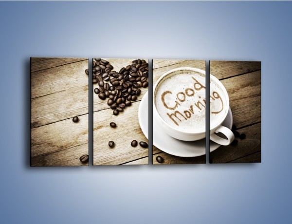 Obraz na płótnie – Z miłości do kawy – czteroczęściowy JN710W1