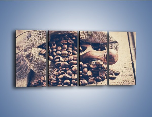 Obraz na płótnie – Odpowiednio odmierzone ziarna kawy – czteroczęściowy JN714W1