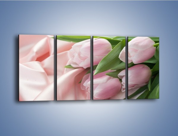 Obraz na płótnie – Odpoczynek tulipanów na atłasie – czteroczęściowy K050W1