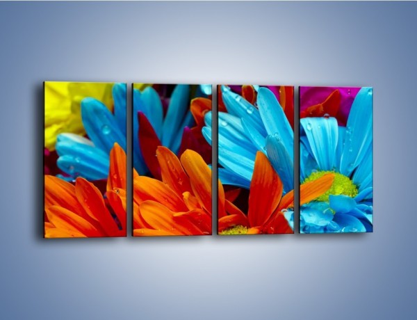 Obraz na płótnie – Kolorowo i kwiatowo – czteroczęściowy K375W1