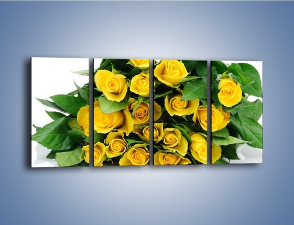 Obraz na płótnie – Wiosenny uśmiech w różach – czteroczęściowy K379W1