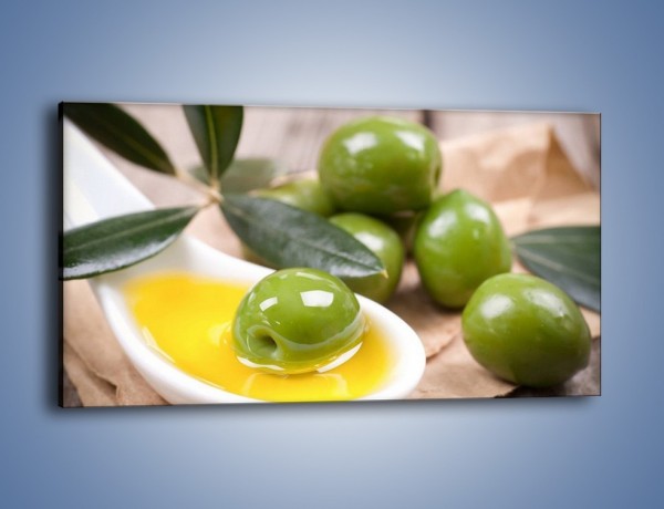 Obraz na płótnie – Zamoczone oliwki – jednoczęściowy panoramiczny JN511