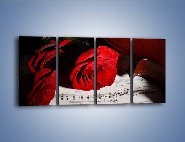 Obraz na płótnie – Sonety pisane miłością do róż – czteroczęściowy K906W1