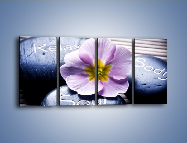 Obraz na płótnie – Kwiat z przekazem – czteroczęściowy K982W1