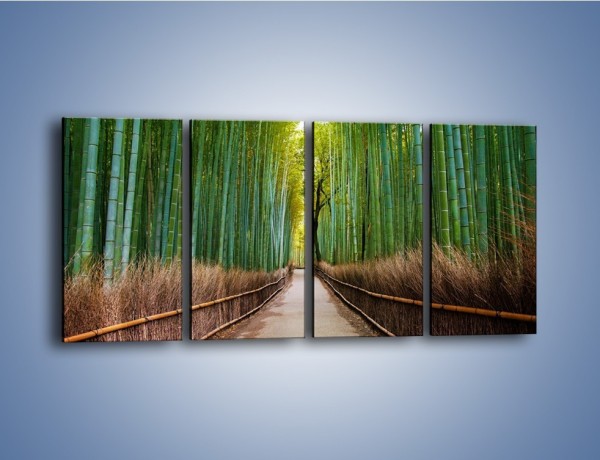Obraz na płótnie – Bambusowy las – czteroczęściowy KN1187AW1