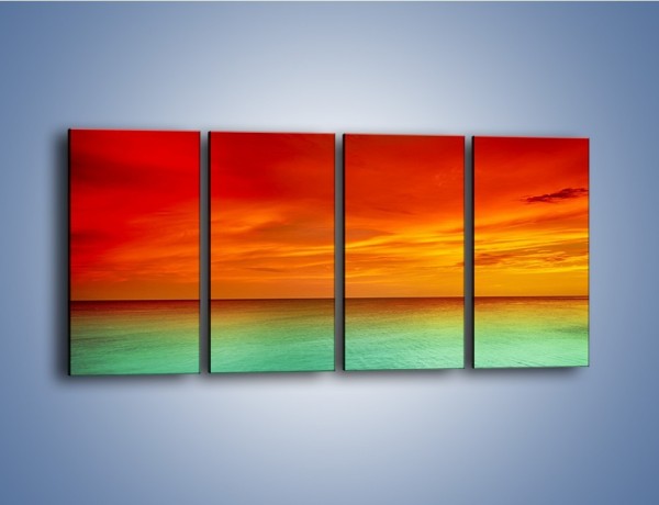 Obraz na płótnie – Horyzont w kolorach tęczy – czteroczęściowy KN1303AW1