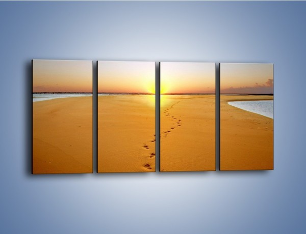 Obraz na płótnie – Piaskowym krokiem do słońca – czteroczęściowy KN165W1