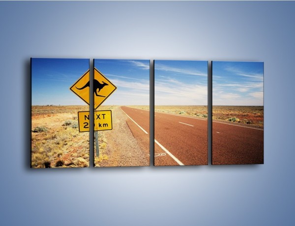 Obraz na płótnie – Droga do raju przez australię – czteroczęściowy KN315W1