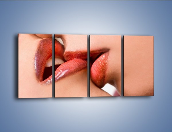 Obraz na płótnie – Krwisty pocałunek – czteroczęściowy L111W1