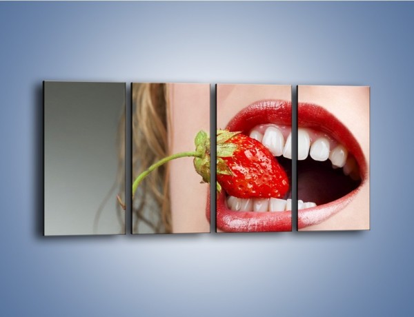 Obraz na płótnie – Mocny chwyt zębami – czteroczęściowy L122W1