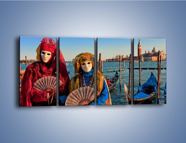 Obraz na płótnie – Wenecja i jej bohaterowie – czteroczęściowy L210W1