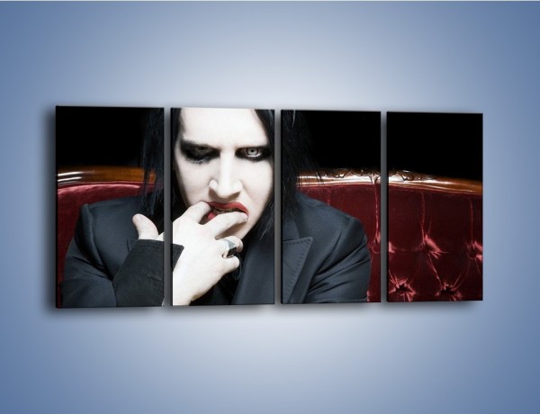 Obraz na płótnie – Manson i jego czarny charakter – czteroczęściowy L240W1